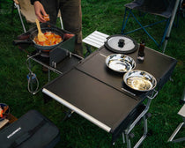 KitchenBox in open position with man cooking dinner