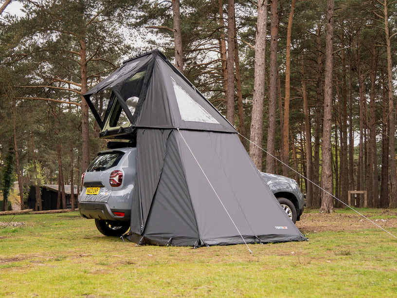 Cargo Living Pod - closed position to protect from rain