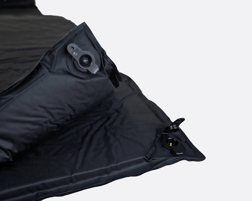 Close up view of the TentBox GO self-inflating mattress valve