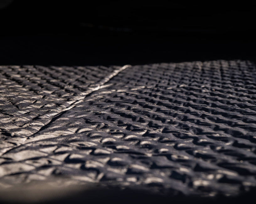 Close up view of the TentBox GO self-inflating mattress