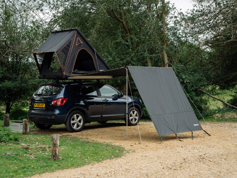 Side Awning Wall - set up on car