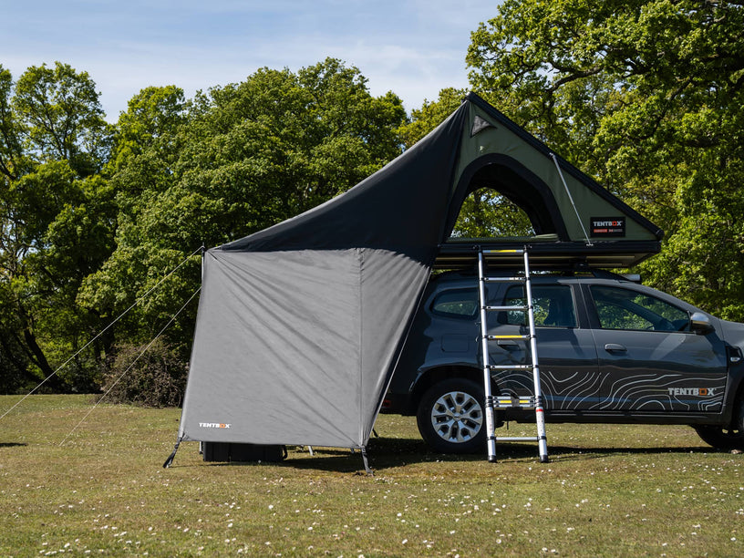 Side view of the TentBox Cargo Tunnel Awning