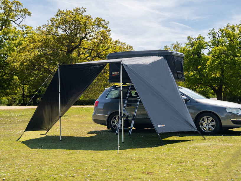 Side view of the TentBox Classic Tunnel Awning