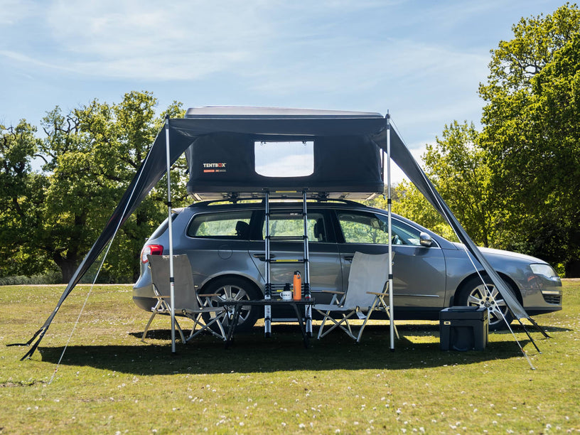 Front view of the TentBox Classic Tunnel Awning