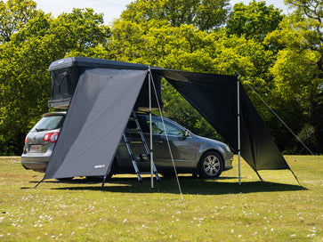 The Classic 2.0 Tunnel Awning installed at the campsite - Awnings & Shelter