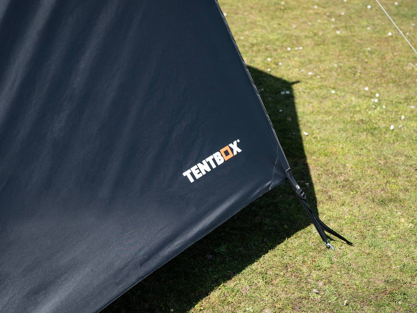Close-up view of the side panel on the TentBox Classic Tunnel Awning