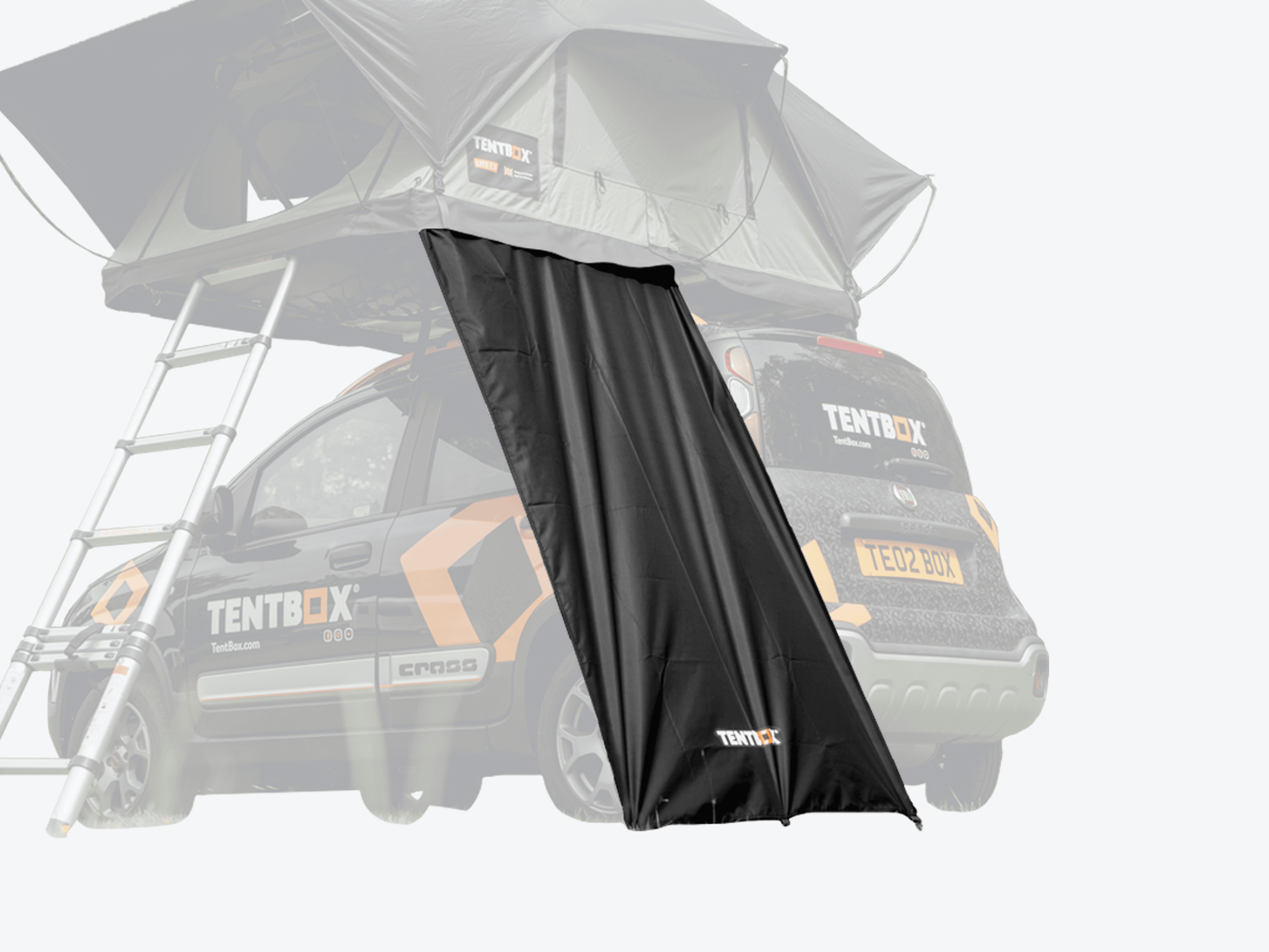 dachzelt windfest TentBox Lite Windschutz - Eine schützende Wand für dein Dachzelt