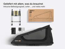  image showing TentBox GO rooftop tent's built-in storage pockets