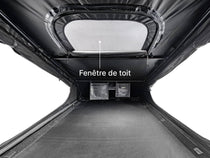  Image of TentBox GO roof tent interior showing skylight location.