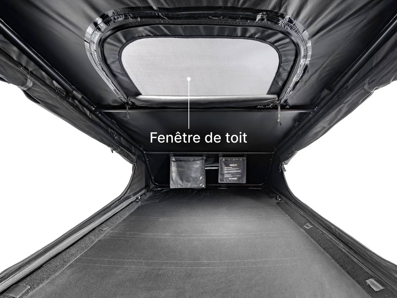  Image of TentBox GO roof tent interior showing skylight location.