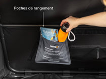  image showing TentBox Go rooftop tent's built-in storage pockets