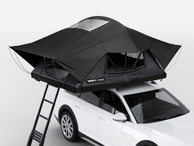 The TentBox Lite XL roof tent in Flint colour option on top of a vehicle - Lite refresh