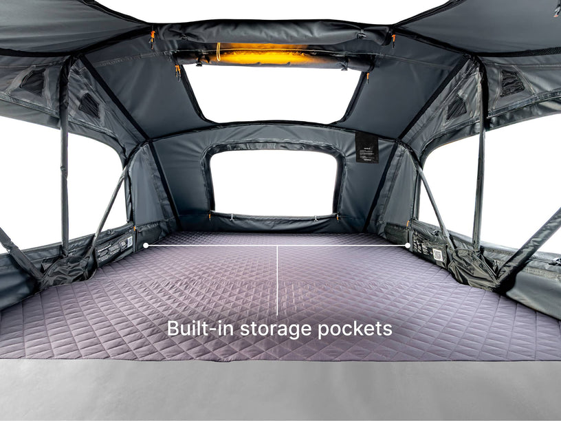  The TentBox Lite XL roof tent has built-in storage pockets and is incredibly spacious