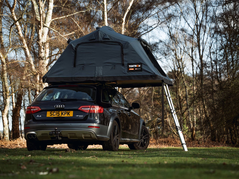 TentBox Lite XL in summer mode, with external rain fly removed