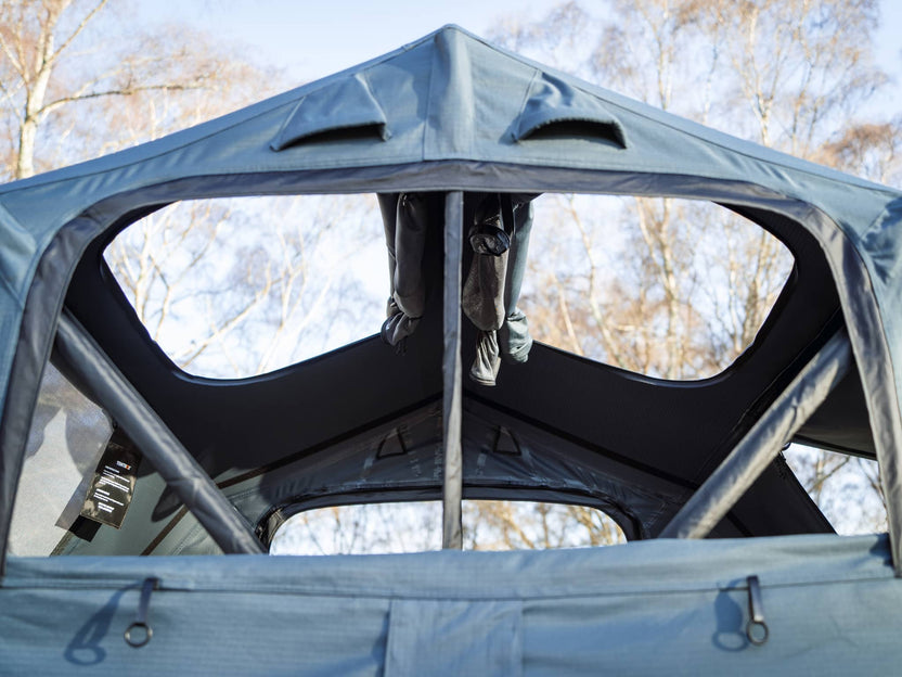 Two large skylights in roof of TentBox Lite XL